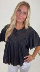Boho Black Top
