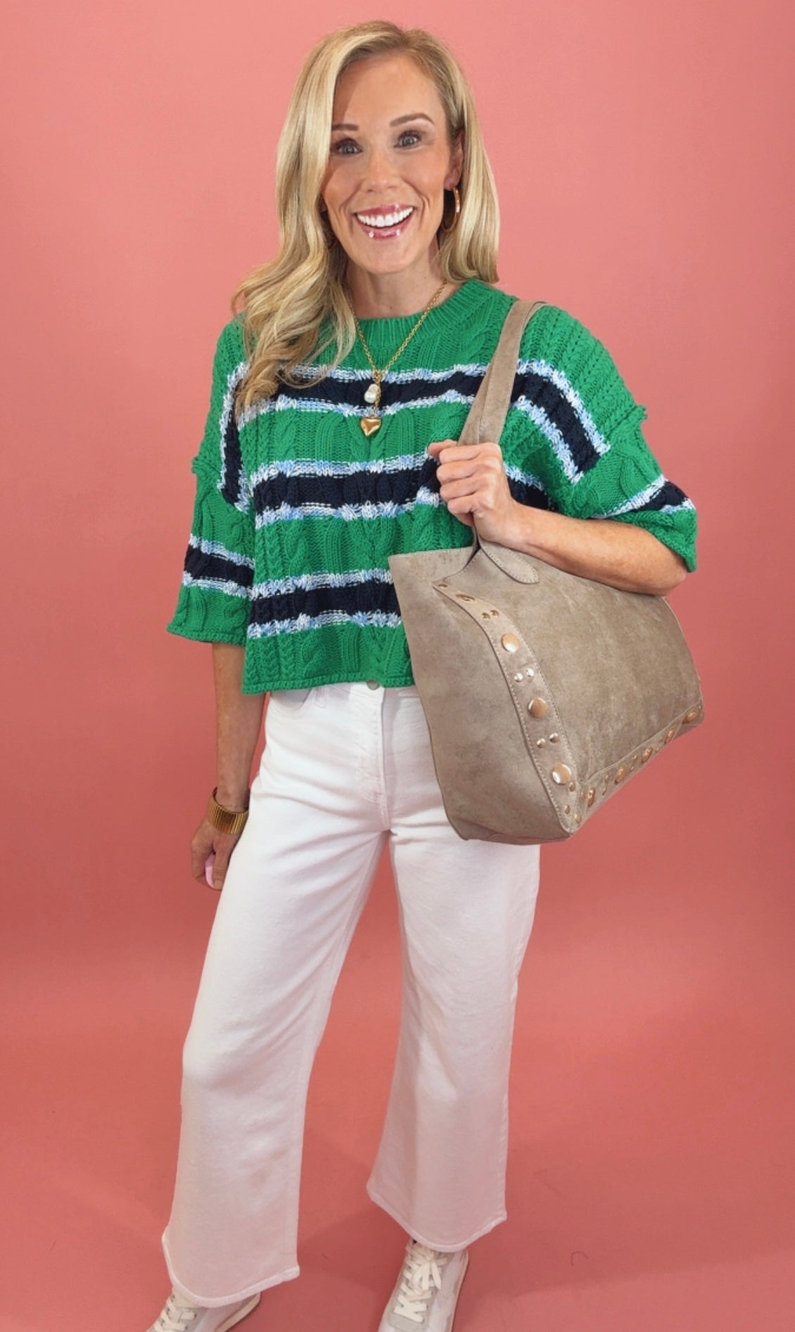 Classic Coast Stripe Sweater (green)