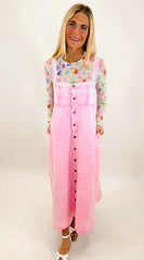 Pink Washed Denim Dress
