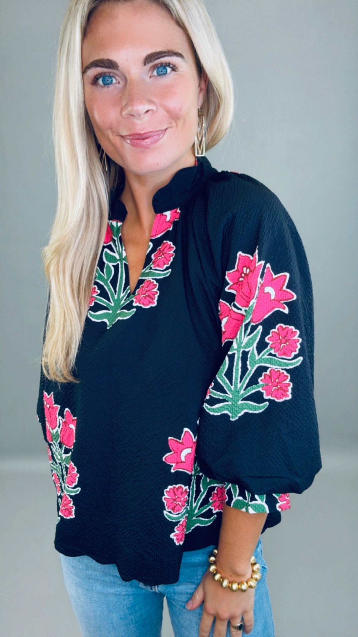 Bloom Haven Top (black)