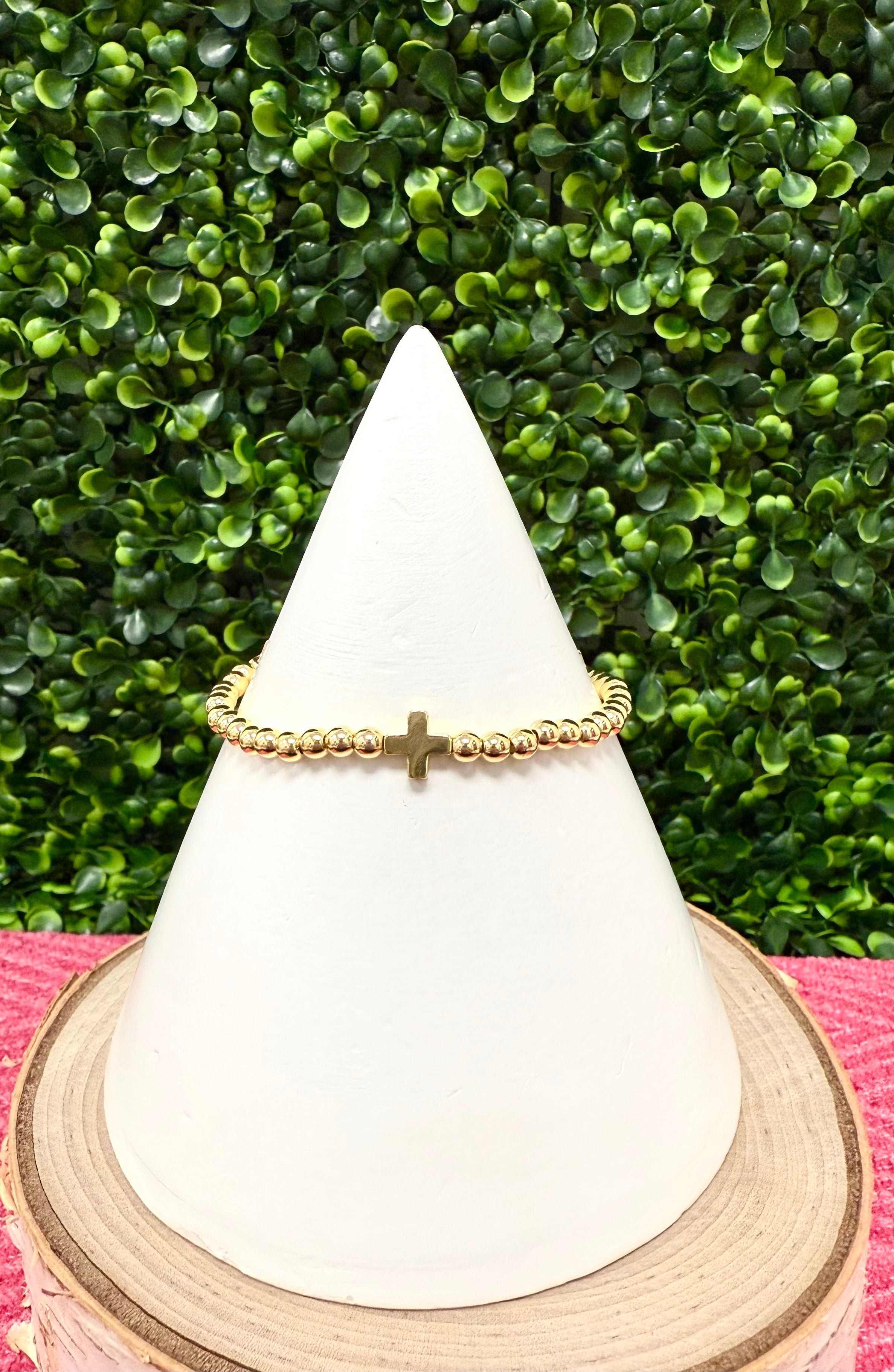 Gold Cross Bracelet (WR)