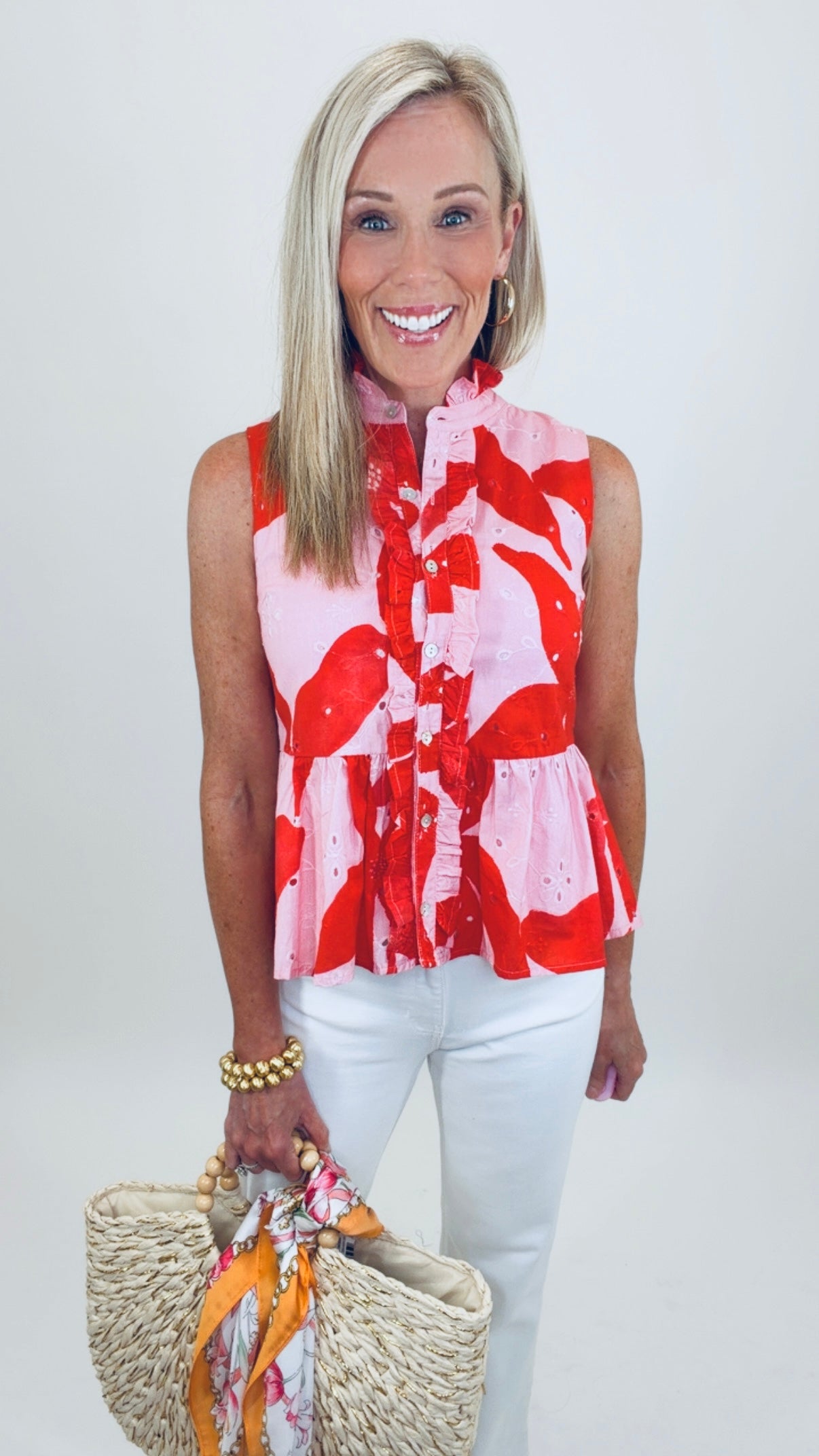 Flounce Factor Top (pink)