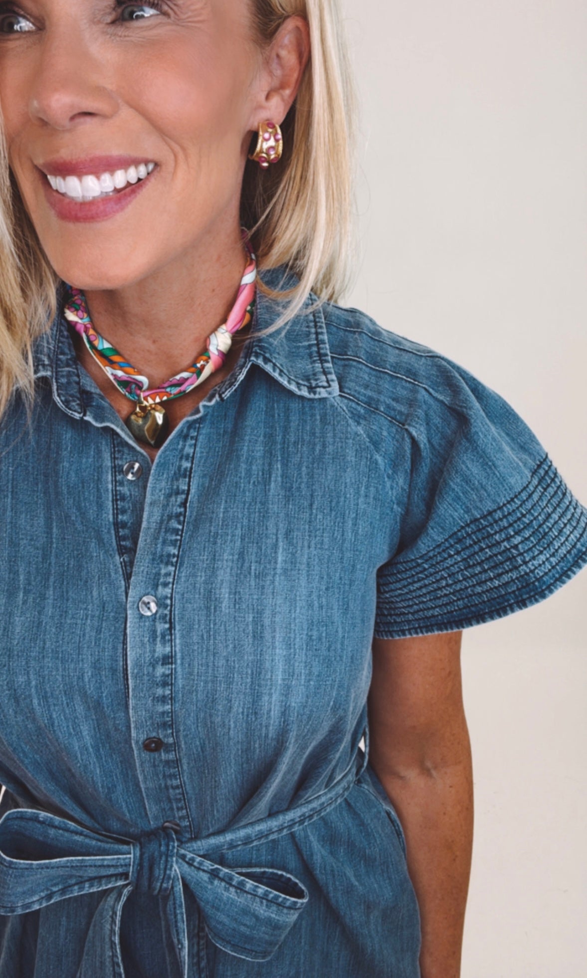 Chambray Charm Dress