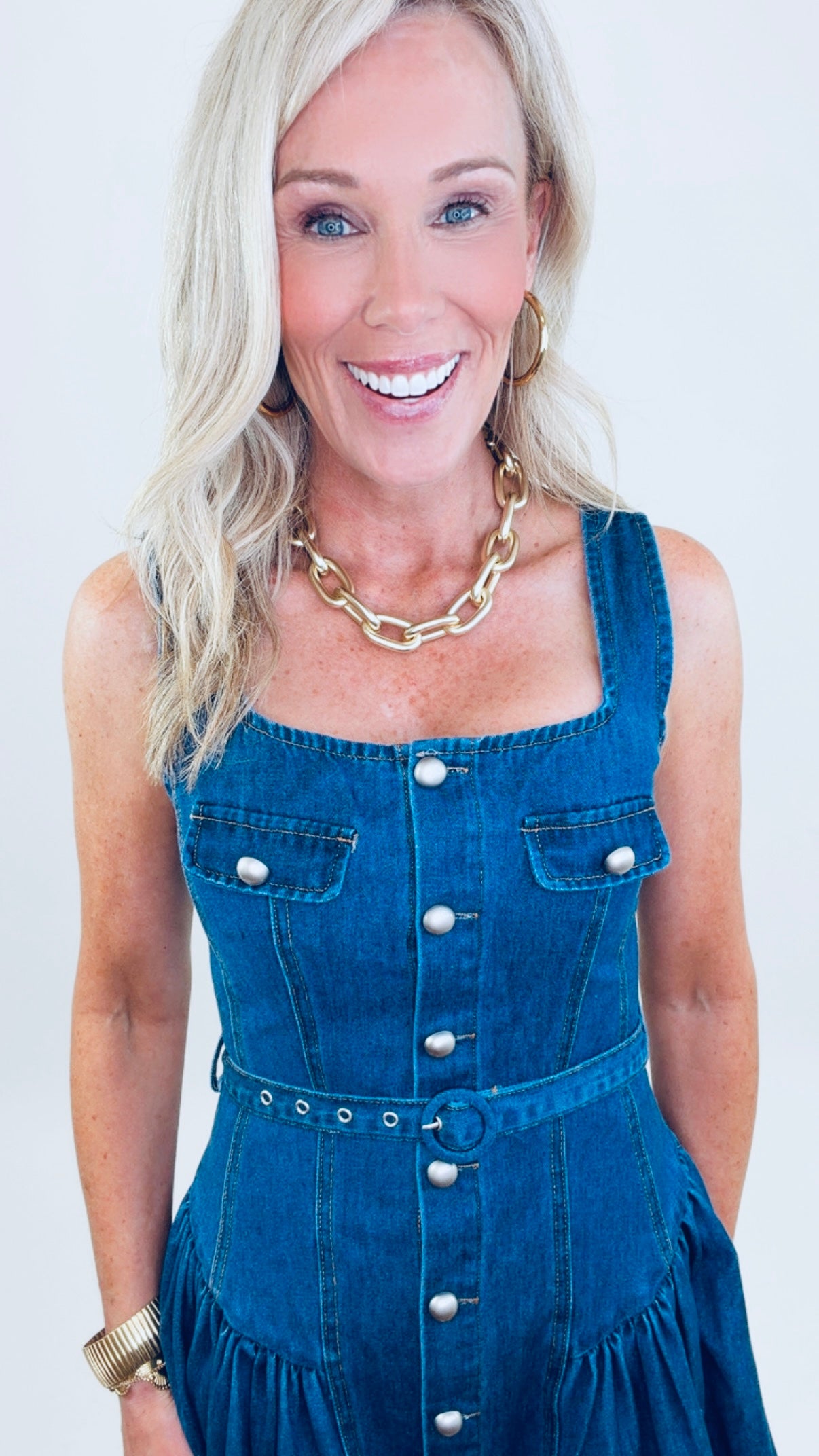 Buttoned Up Darling Dress