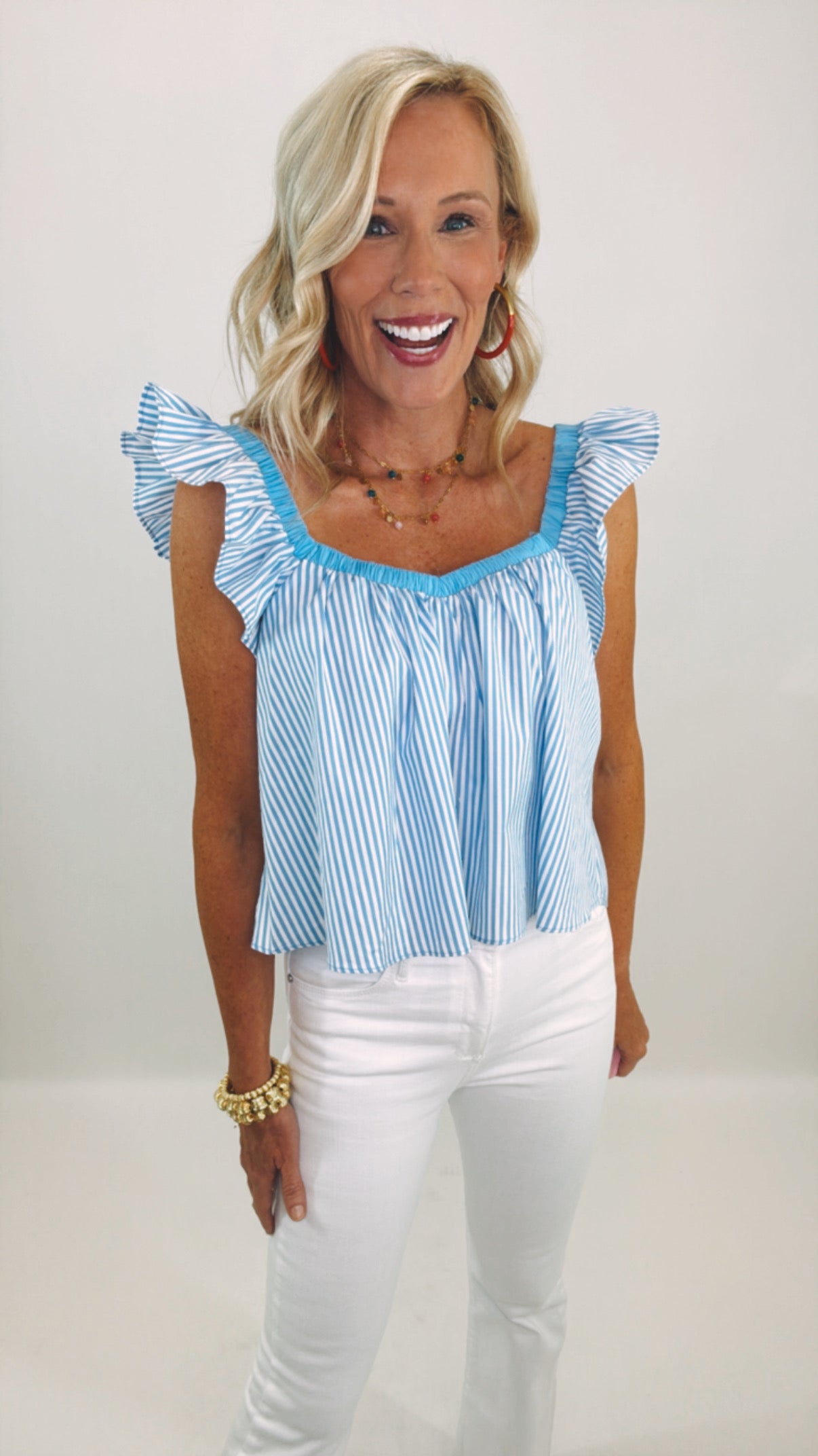 Seaside Flounce Top