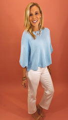 Scallop Crush Sweater (lt blue)