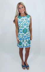Coastal Mosaic Mini Dress