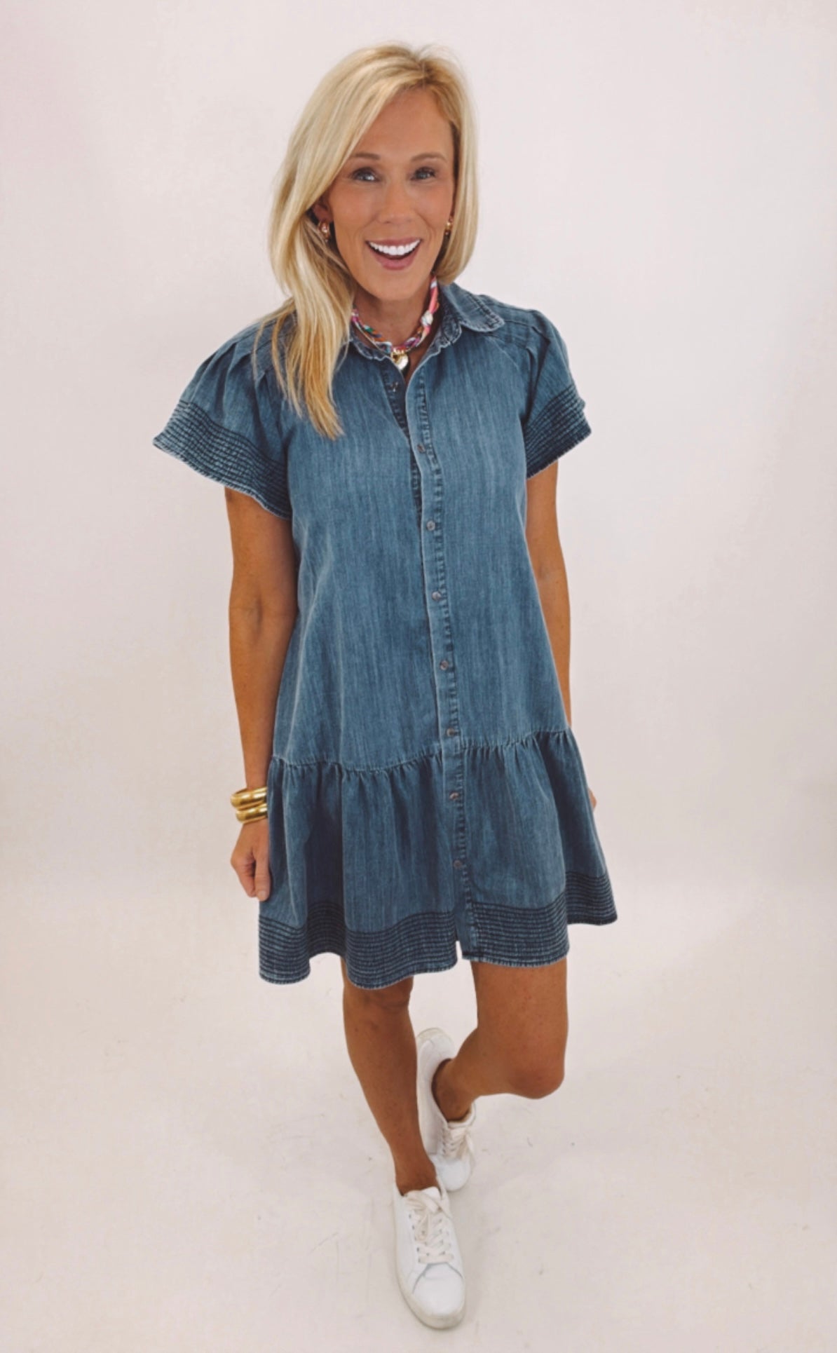Chambray Charm Dress