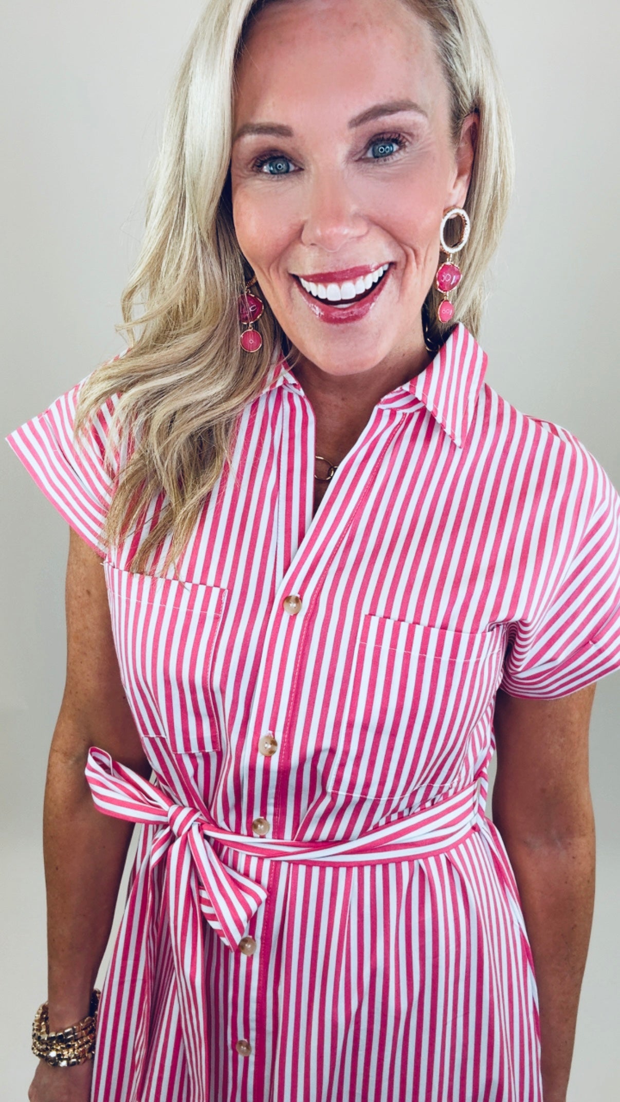Pink Pop Shirt Dress