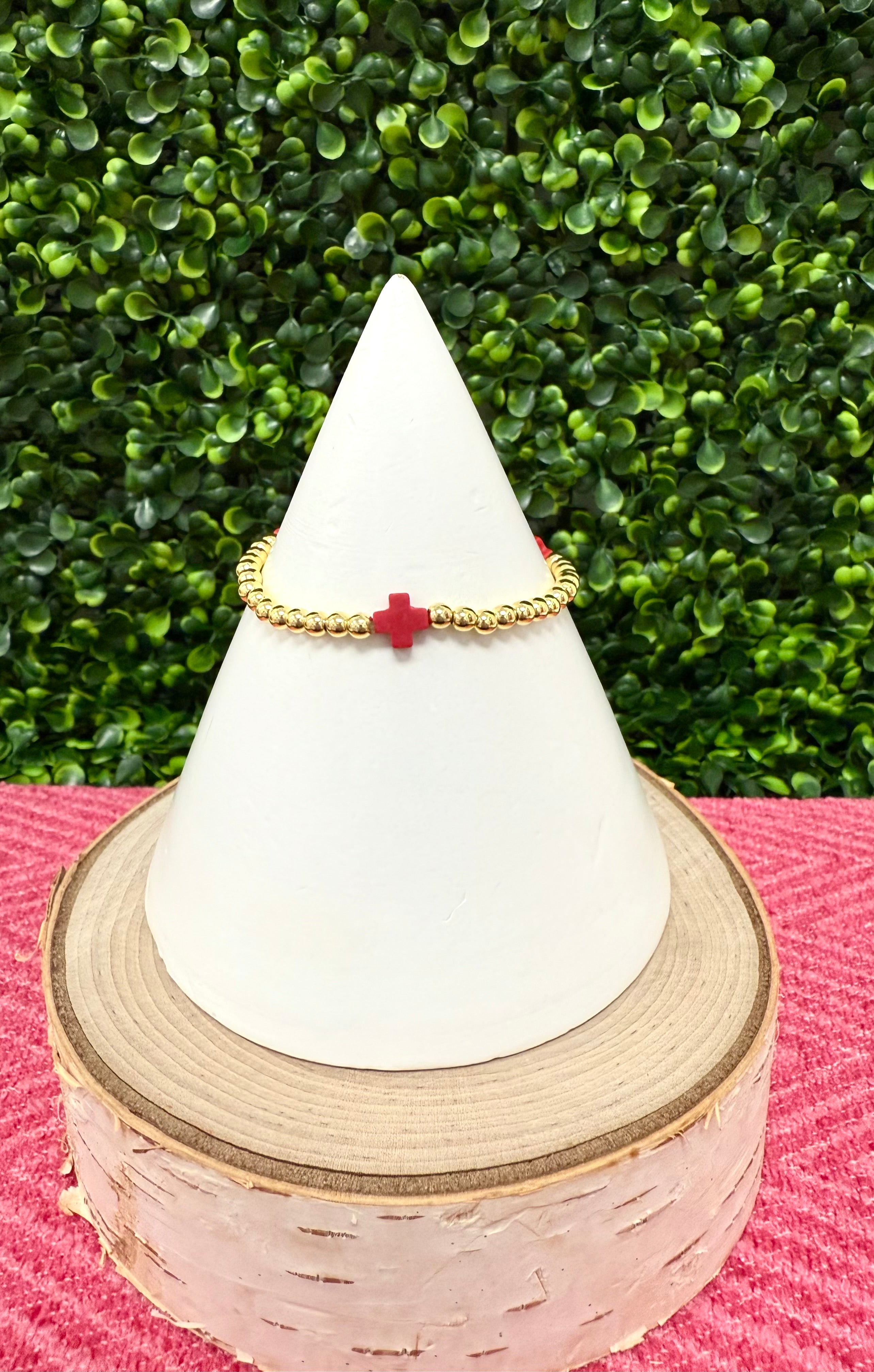 Color Cross Bracelet (Gold Dipped)