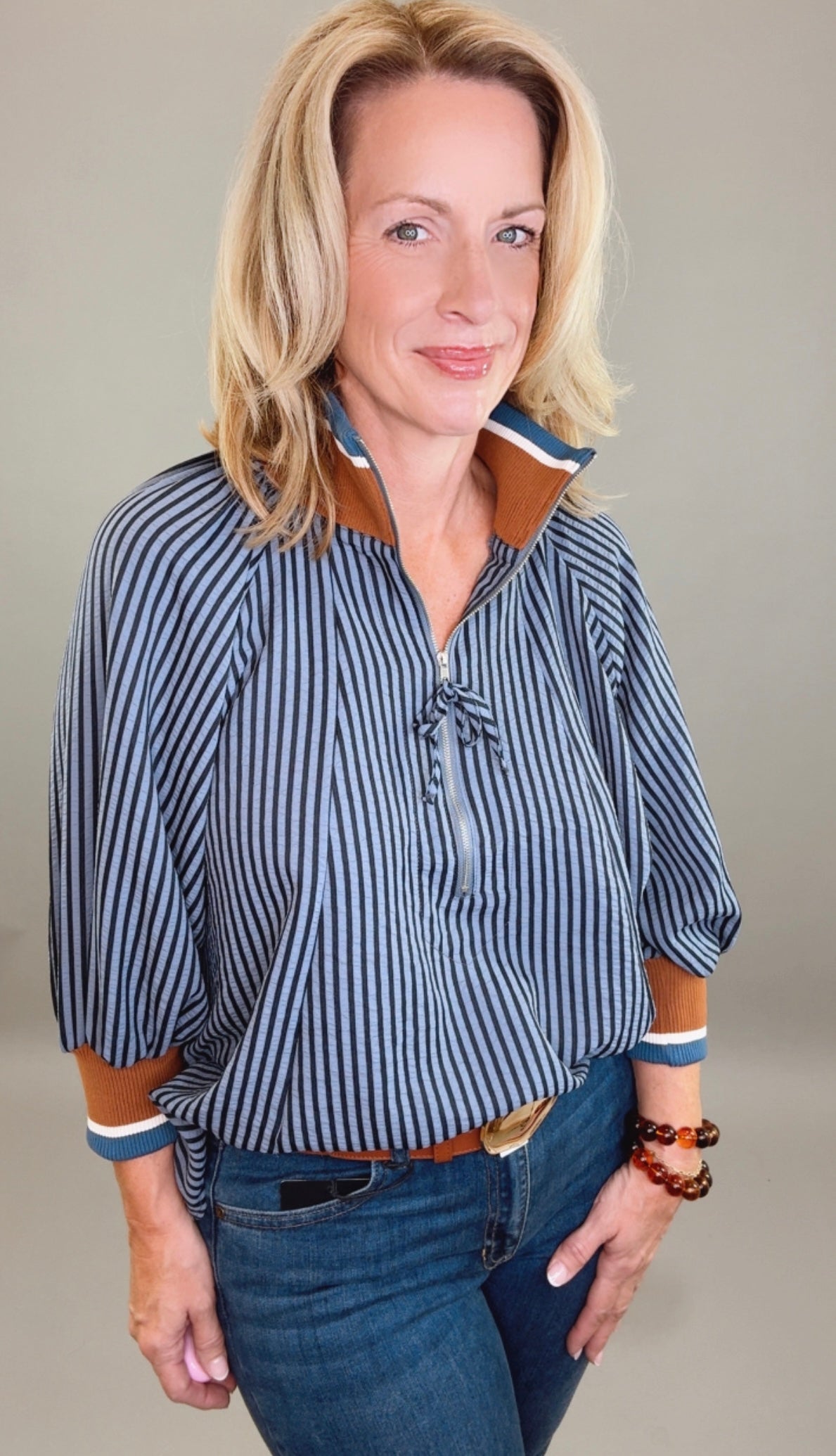 Striped Horizon Top (navy)
