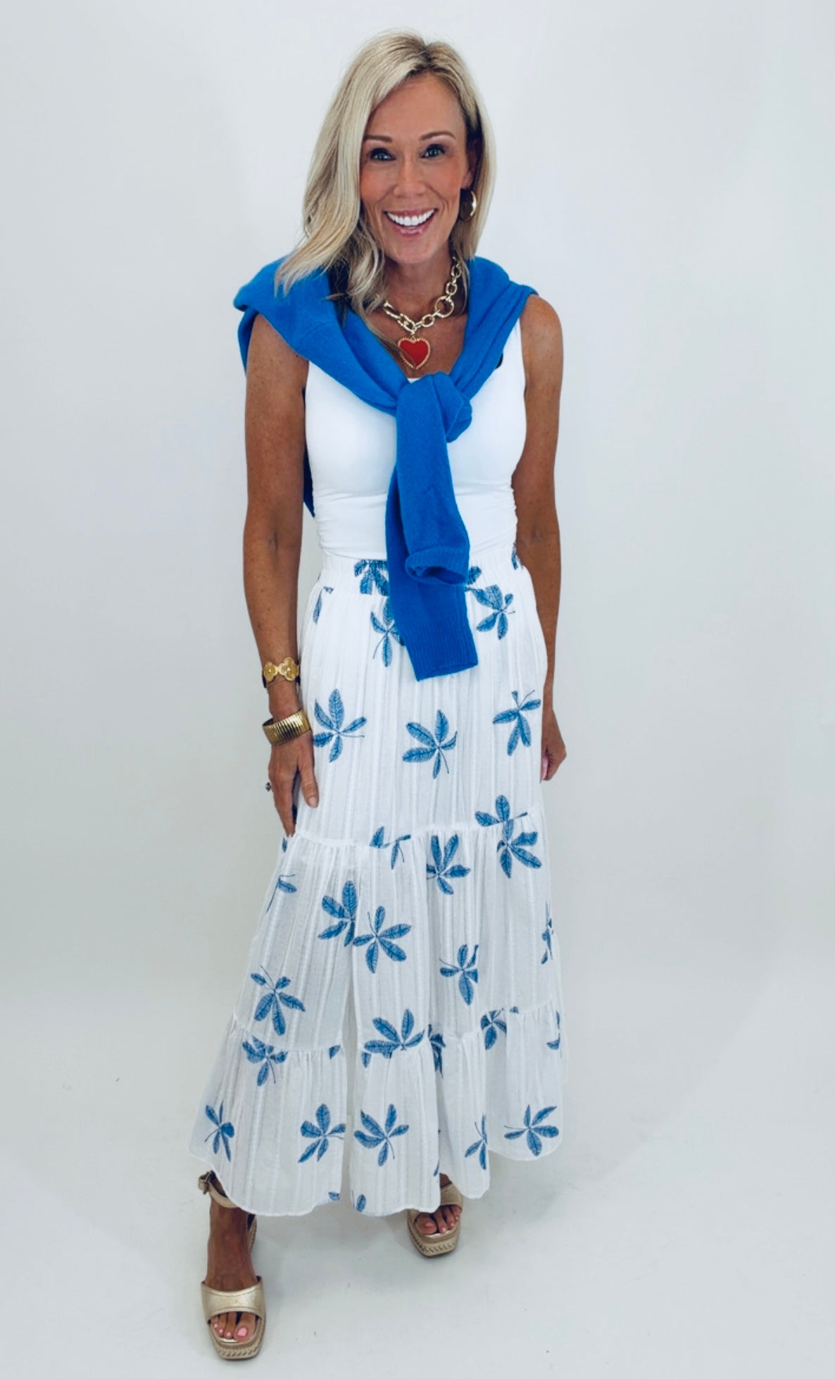 Seabreeze Tiered Maxi Skirt