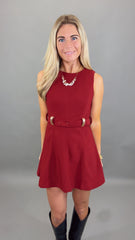 Poised Intent Dress (ruby)