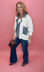 Denim Remix Cardigan