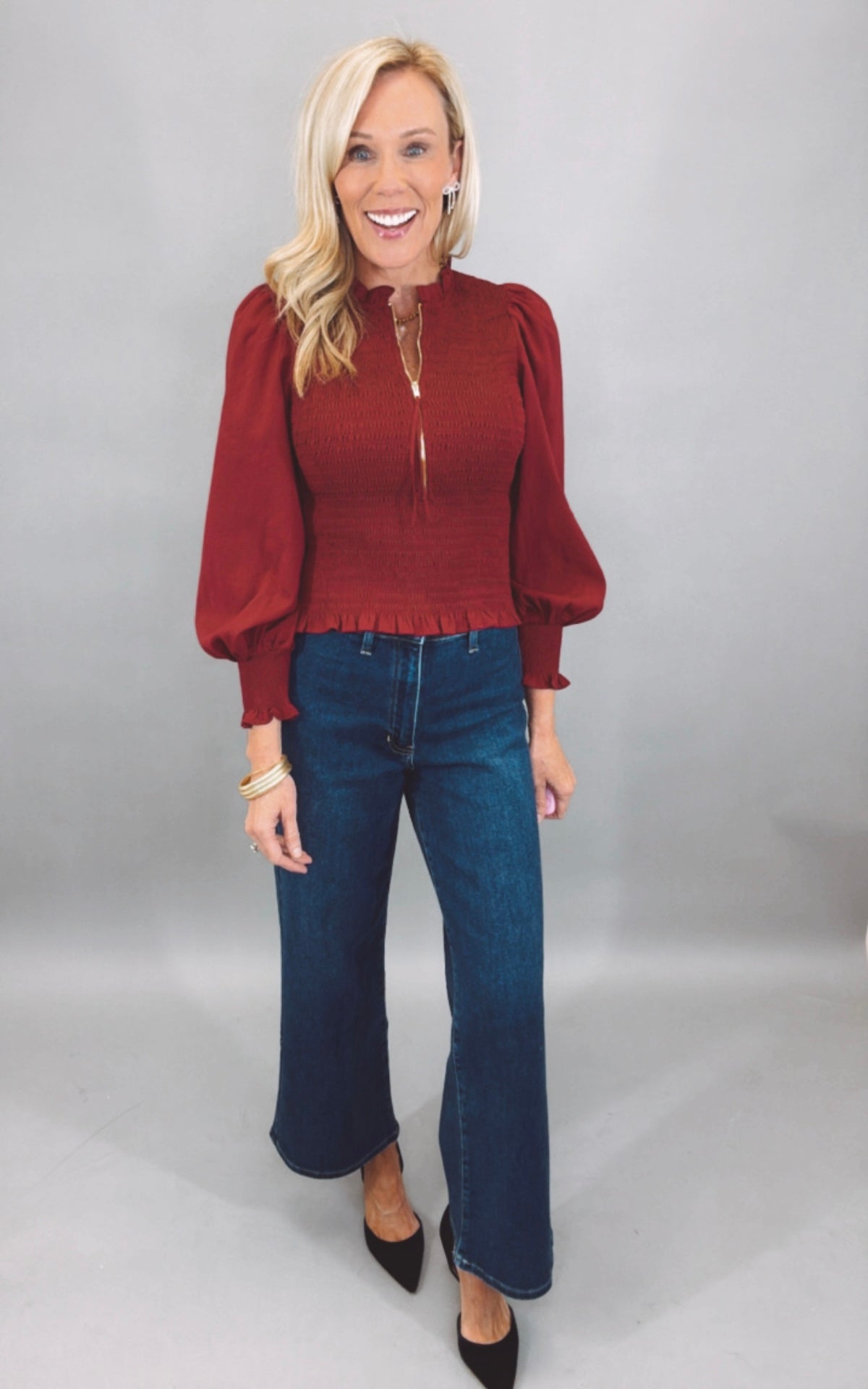 Poised Affair Top (burgundy)