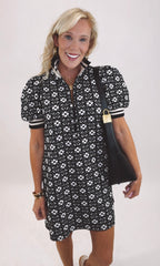 Midtown Bloom Dress (black)