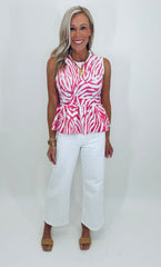 Pink Voltage Peplum