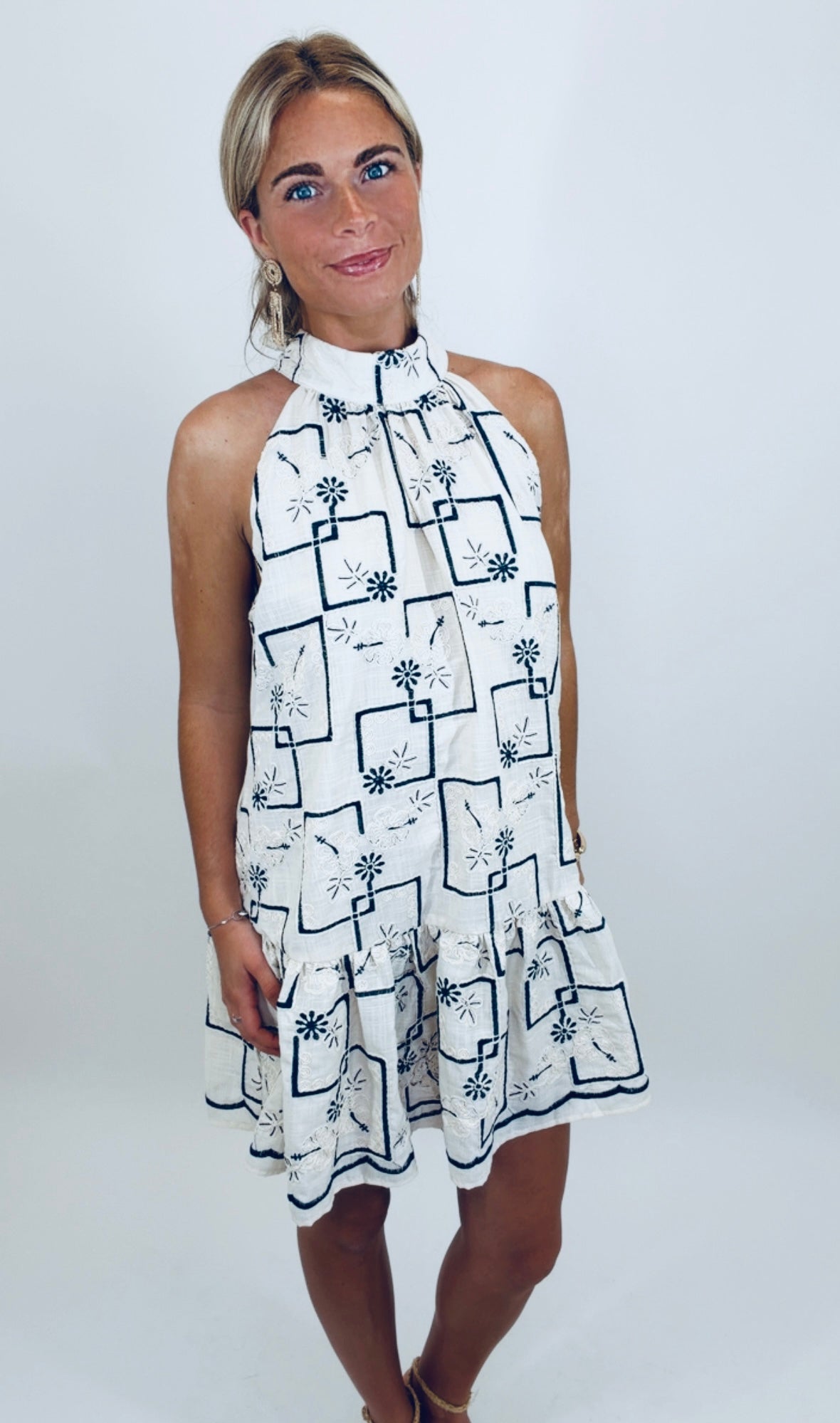 Floral Blueprint Dress