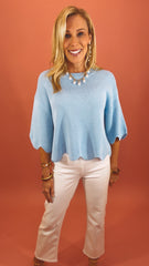 Scallop Crush Sweater (lt blue)