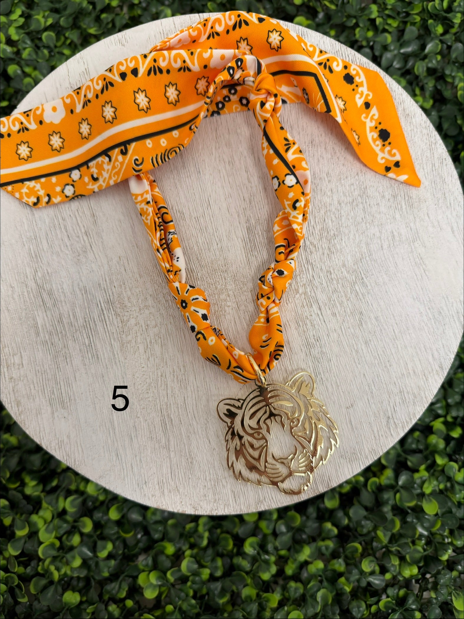 Tiger Time Scarf Necklace