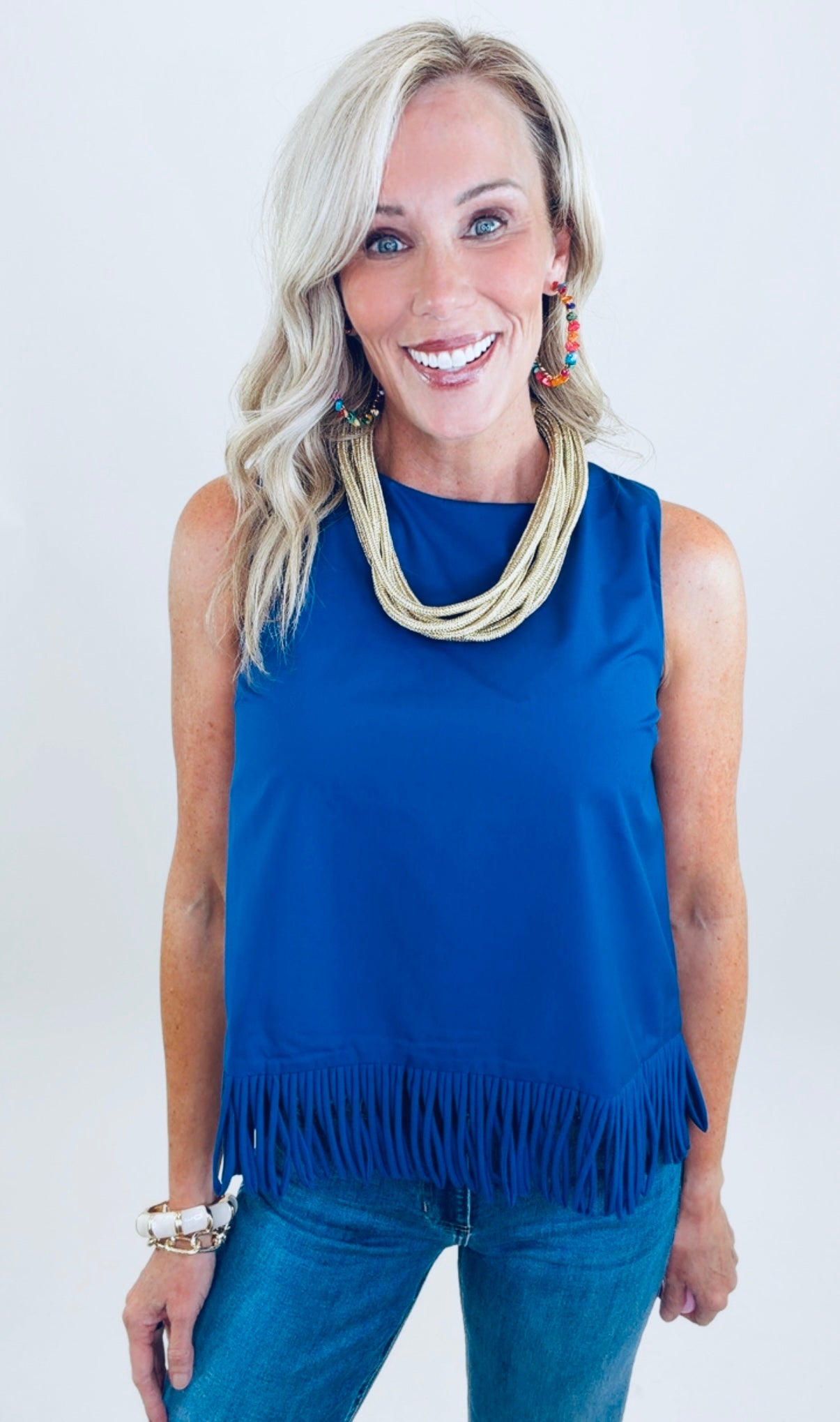 Fringe Benefits Top (blue)