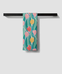 Tranquil Tulips Tea Towel
