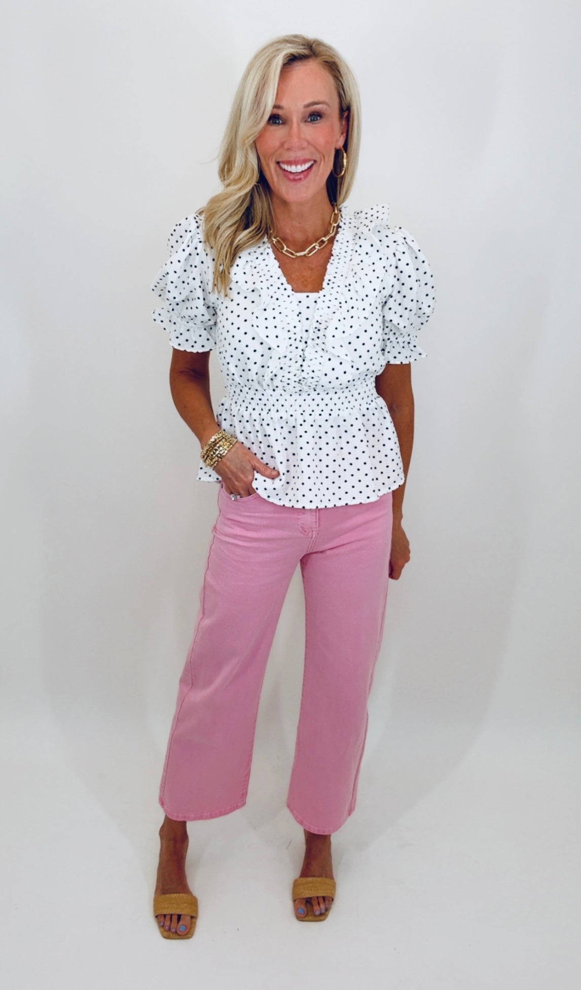 Pink Punch Wide Leg Crop