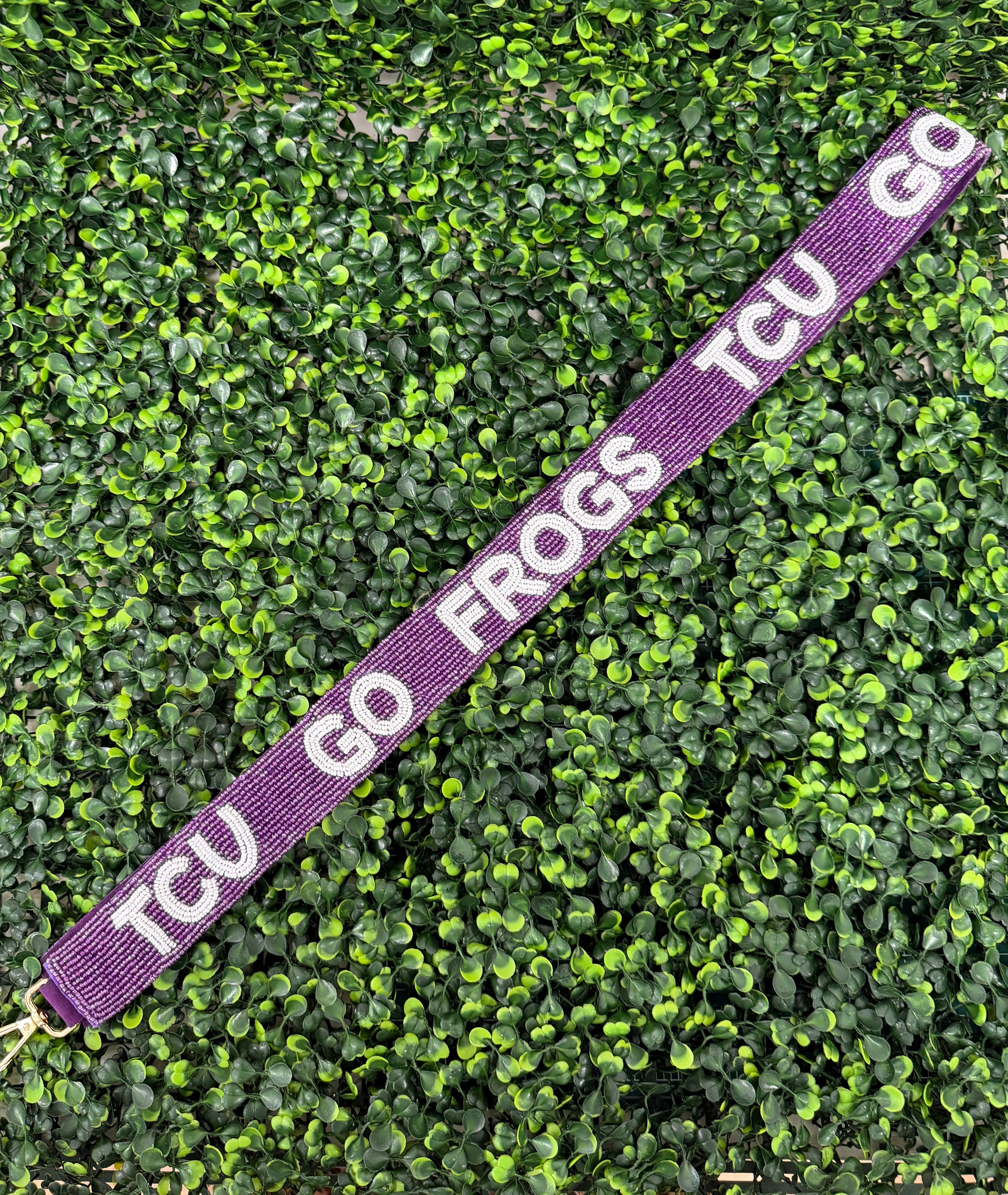 "Go Frogs" Bead Purse Strap