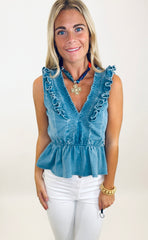 Chambray Charm Top