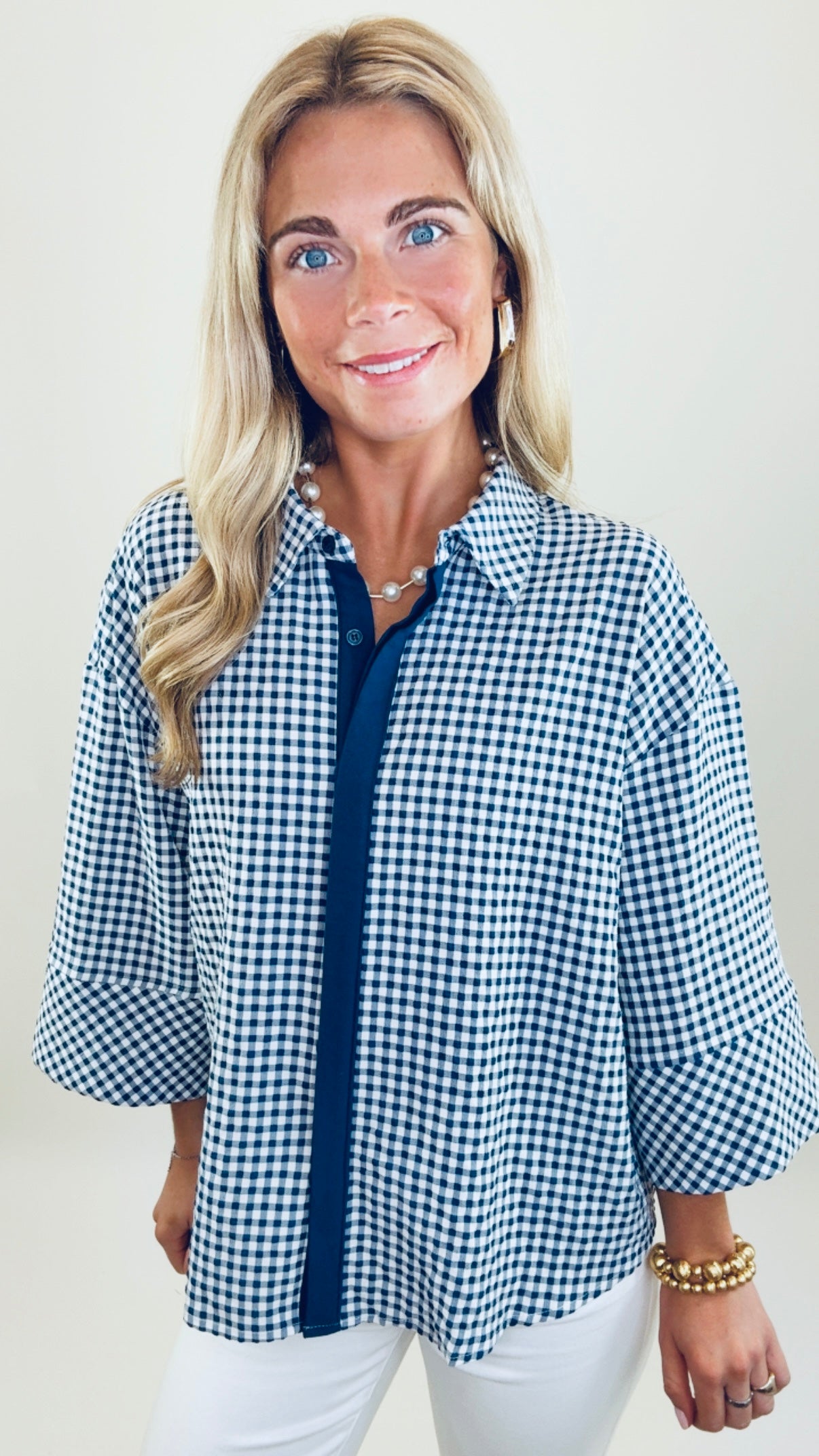 Just Right Button-Up (navy)