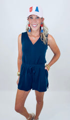 Weekend Reset Romper (navy)