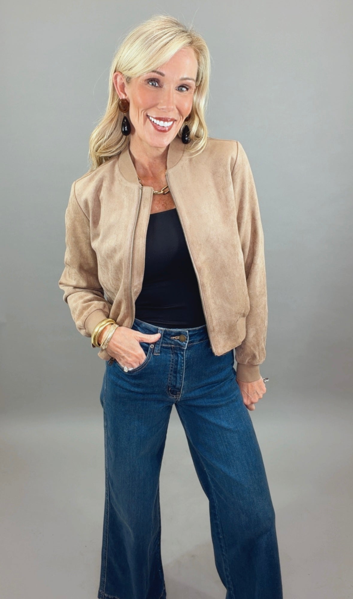 It List Bomber (taupe)