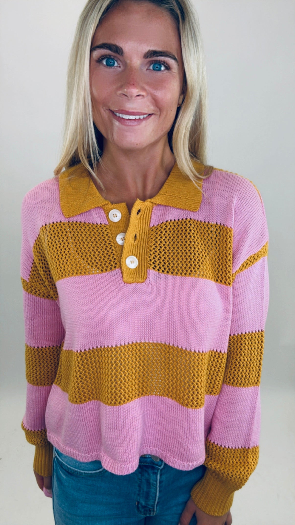 Bold Blitz Polo Sweater