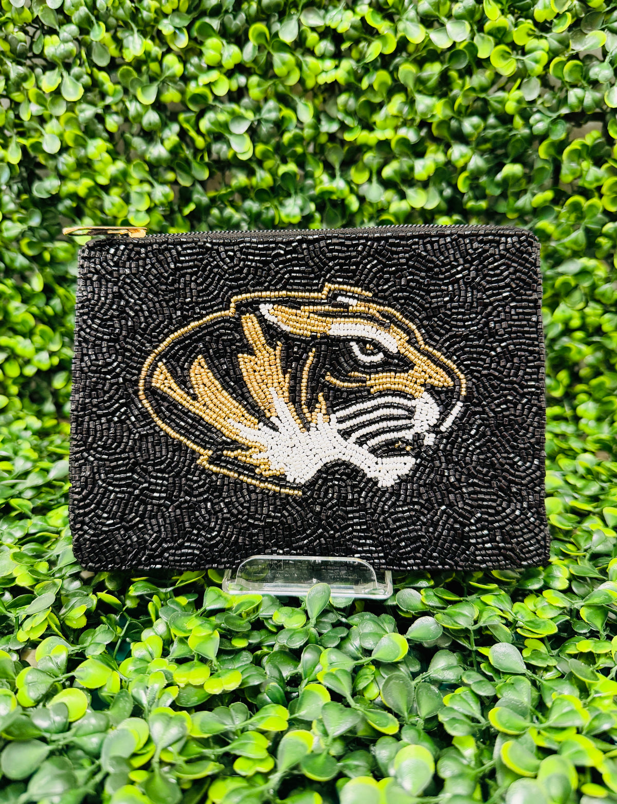 Mizzou Tiger Beaded Pouch