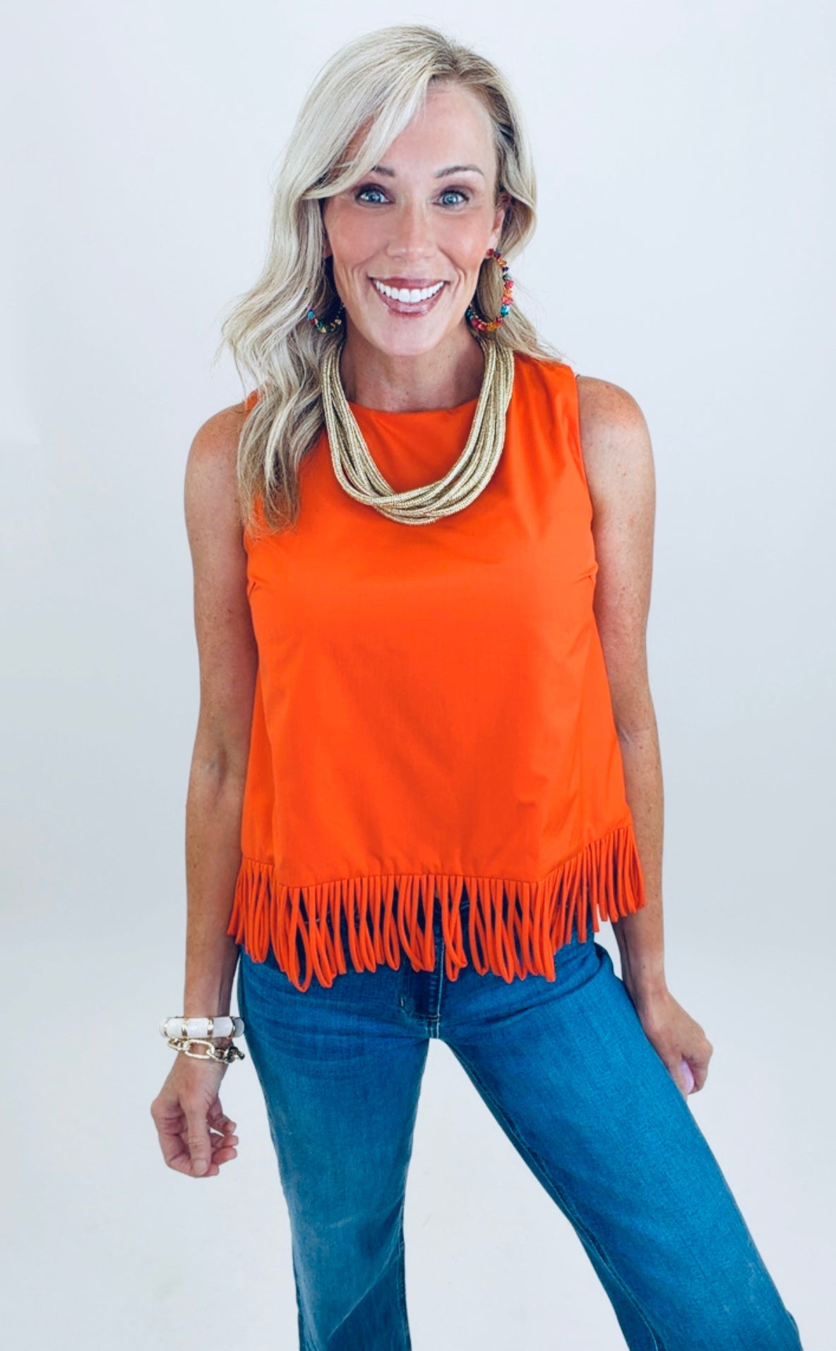 Fringe Benefits Top (orange)