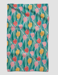 Tranquil Tulips Tea Towel