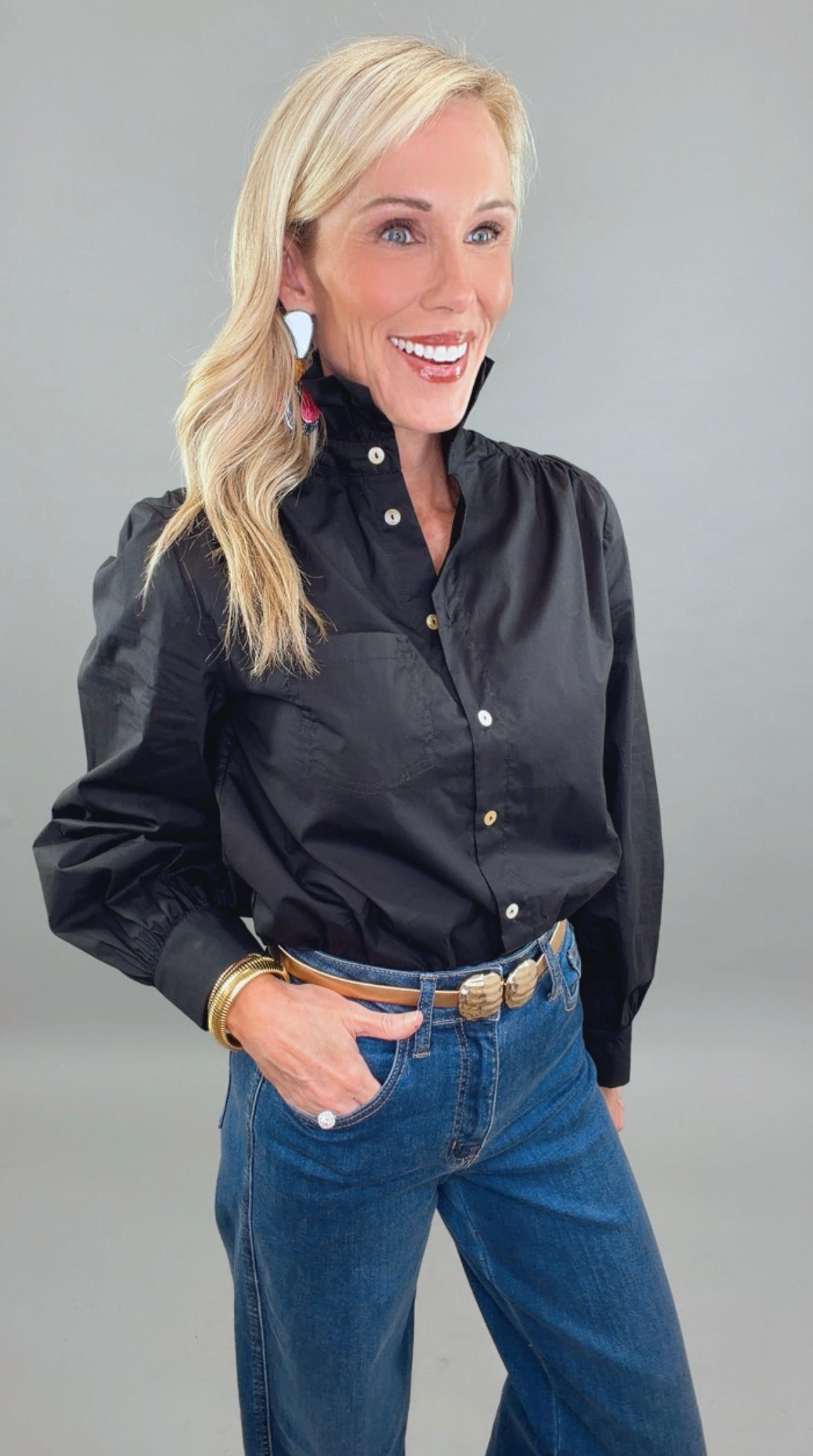 Collar Couture Top (black)