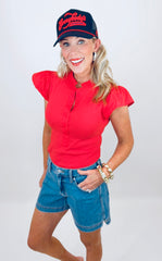Frill Factor Tee (red)