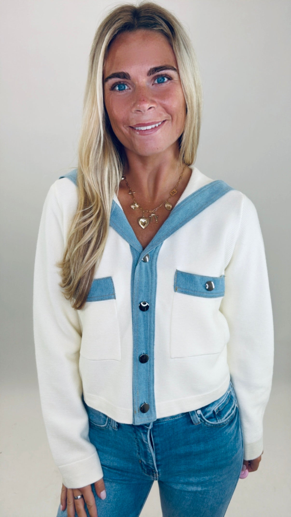 Indigo Prep Jacket (cream)