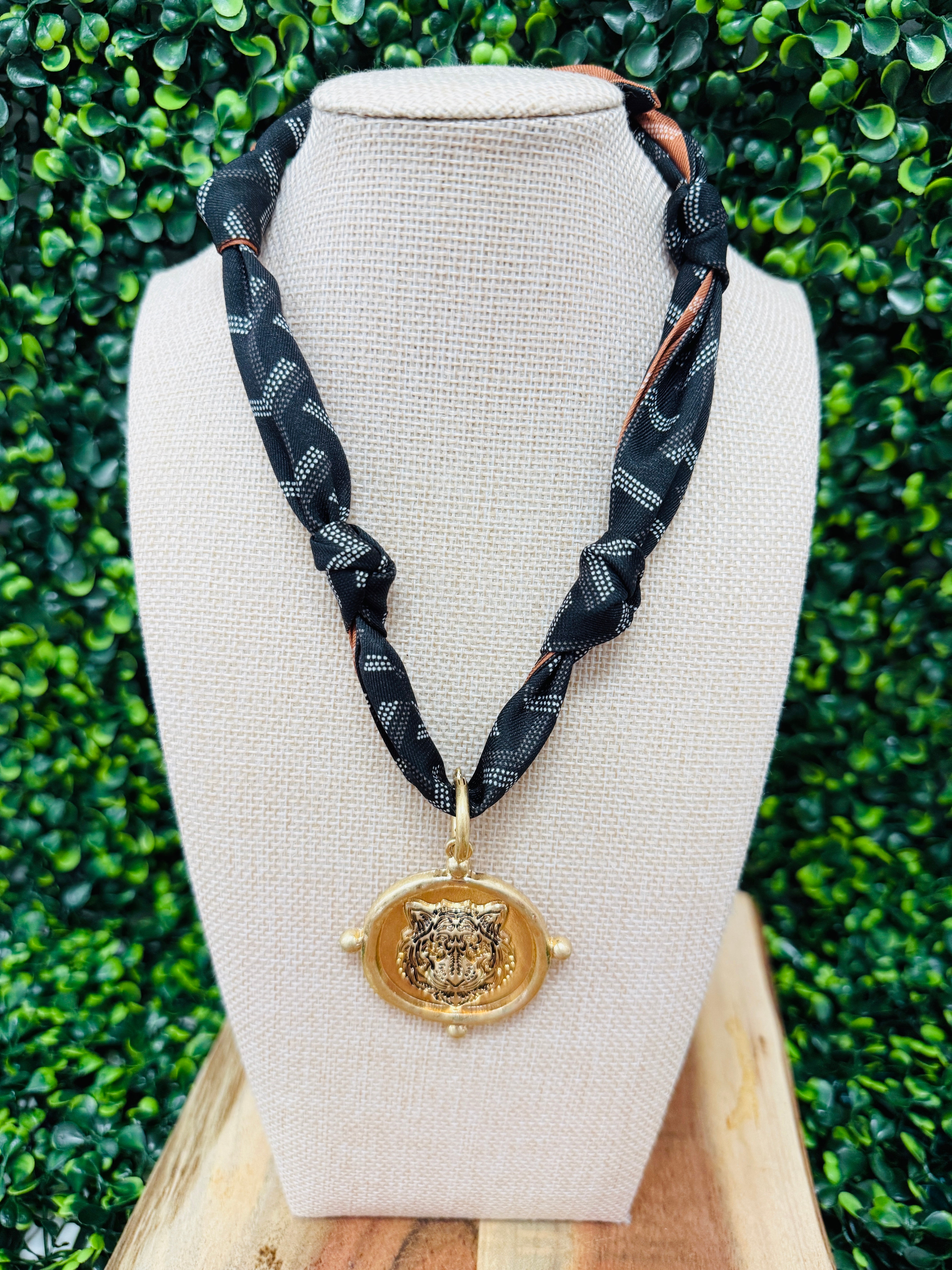 Tiger Time Scarf Necklace