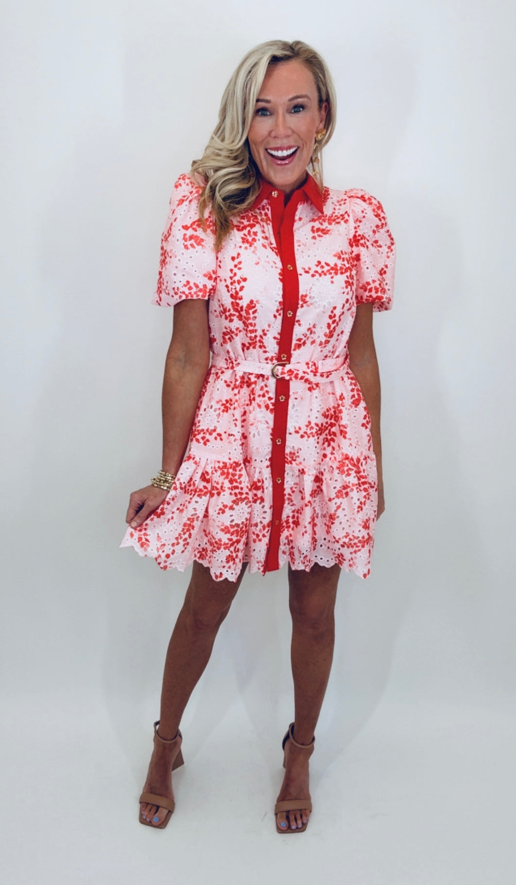 Prim & Playful Dress (red)