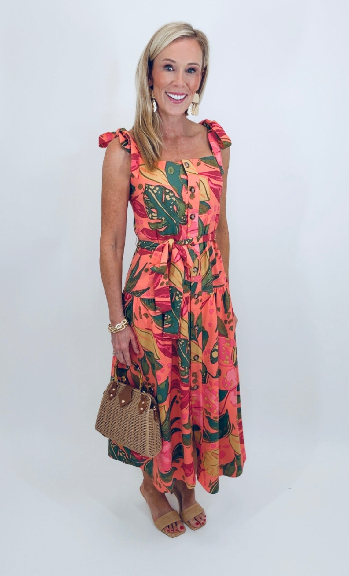 Pink Rio Midi Dress