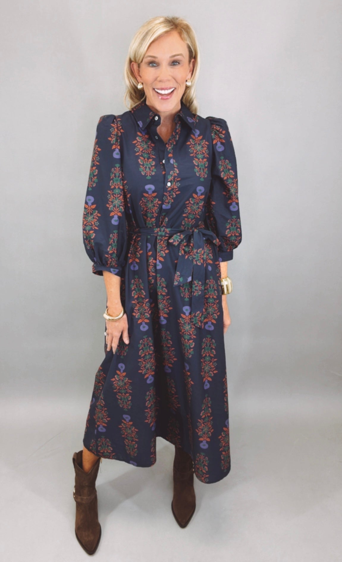 Storyline Midi Dress (navy)