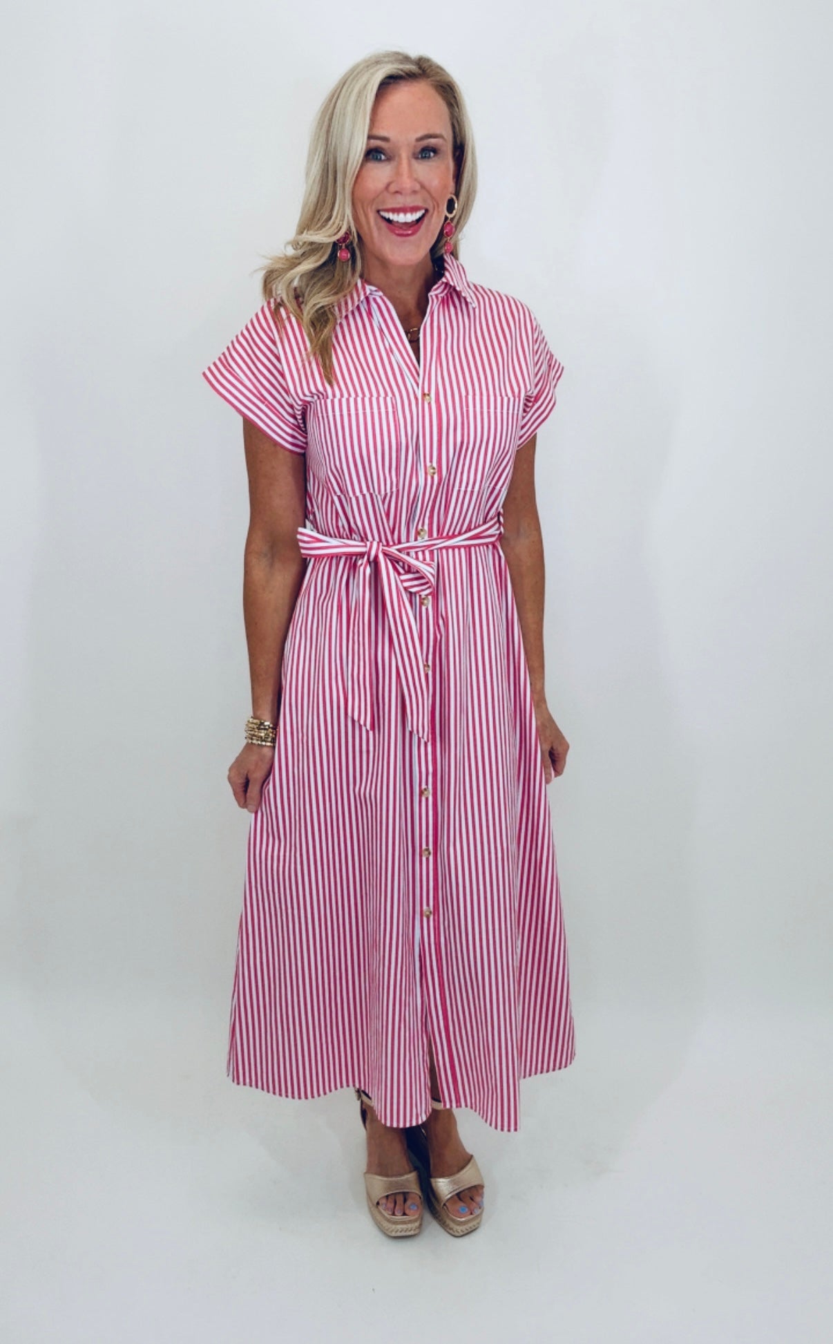 Pink Pop Shirt Dress