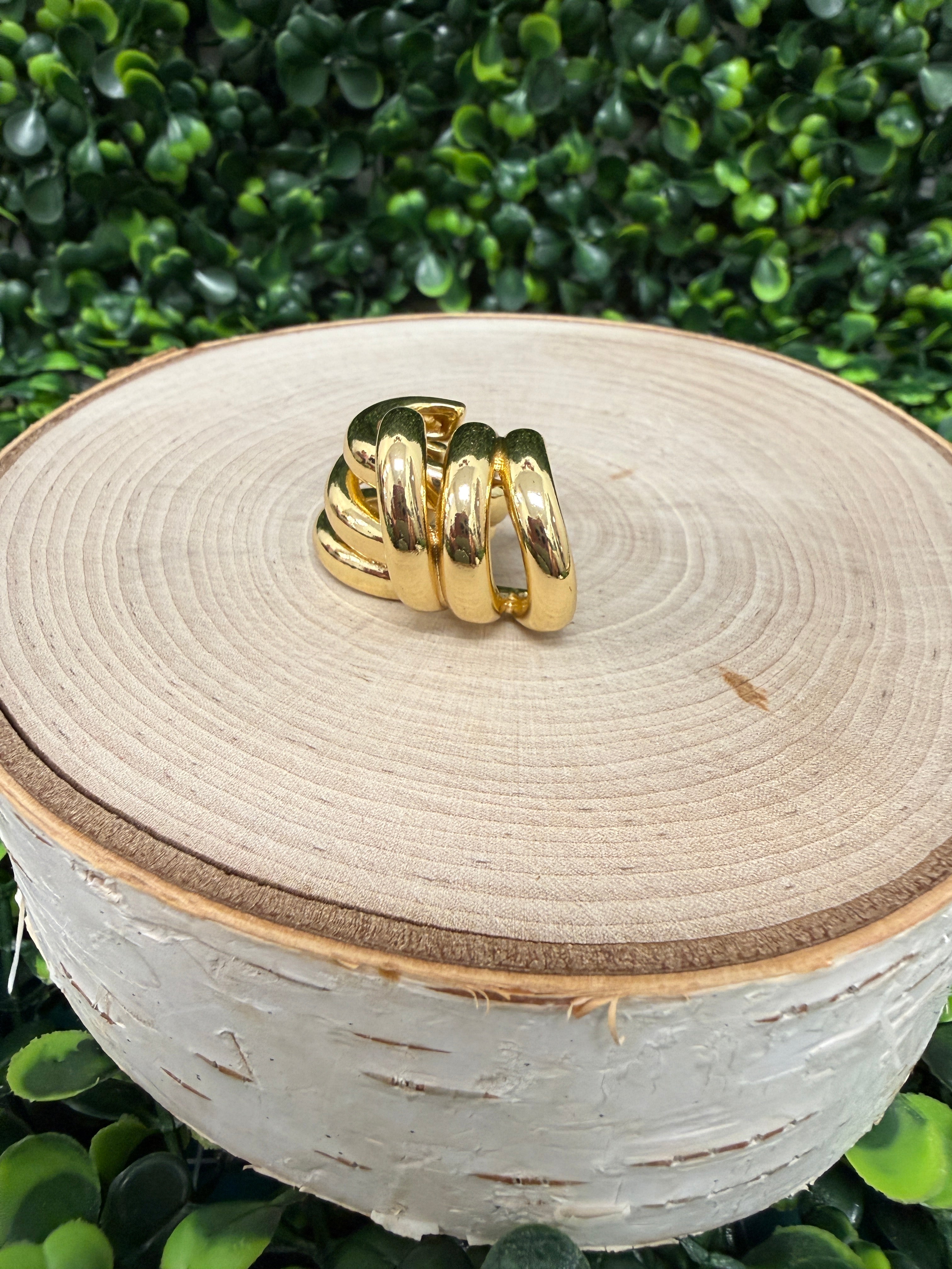 Stacked Shine Hoop Earring