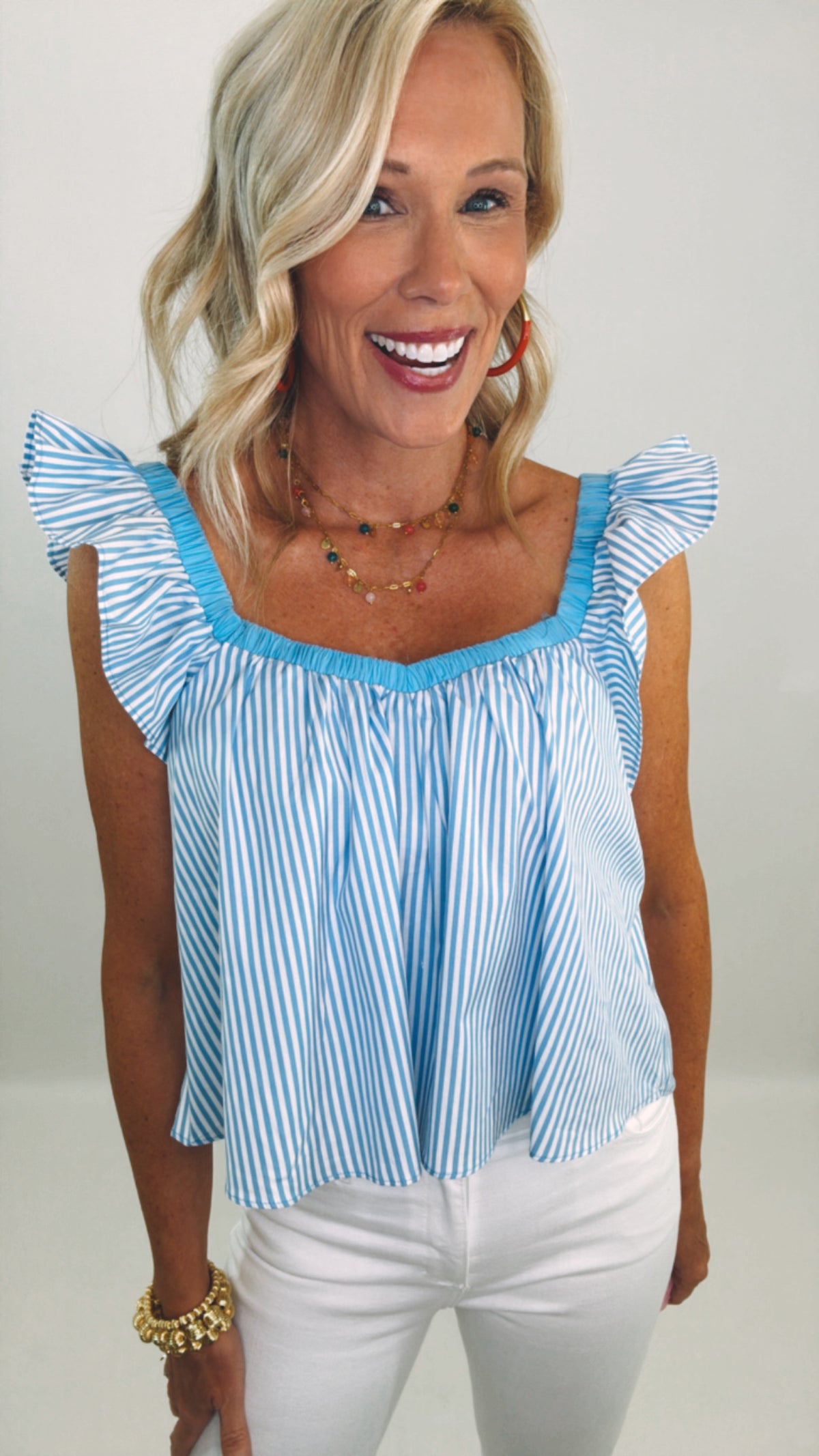 Seaside Flounce Top