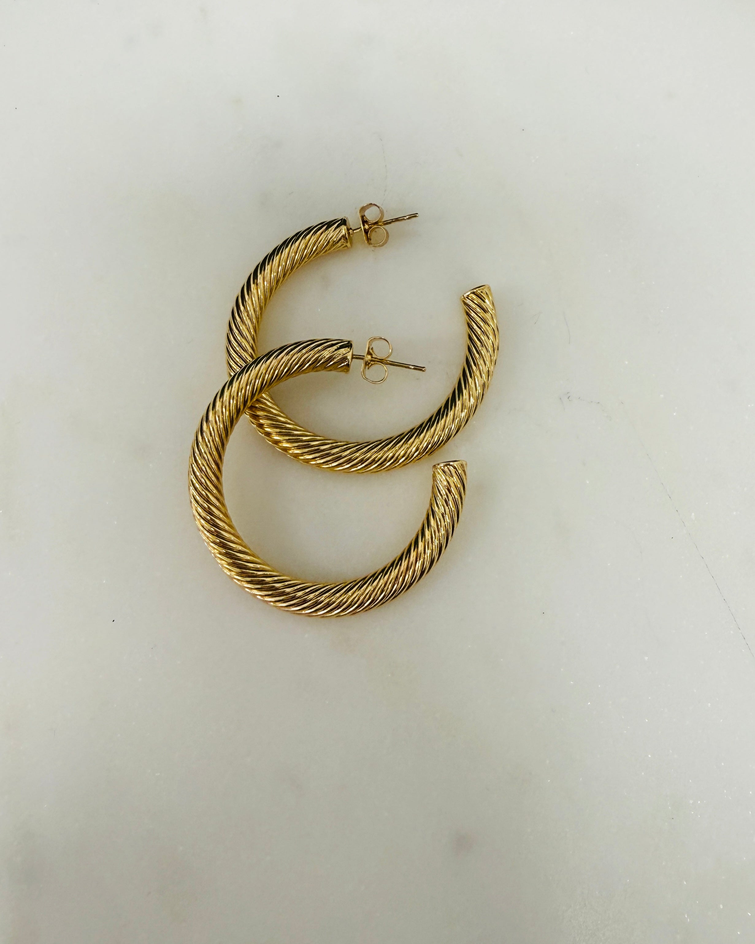 Twisted Luxe Hoop Earring