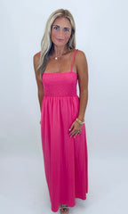Weekend Wander Dress (hot pink)