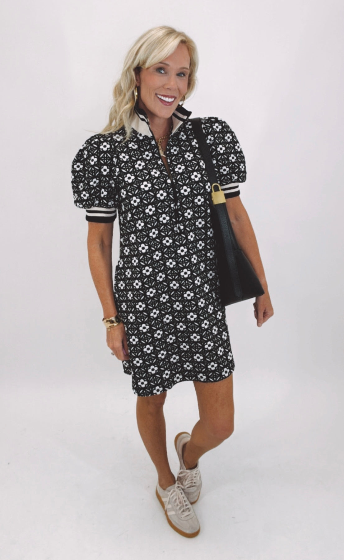 Midtown Bloom Dress (black)