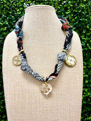 Sweet Emblem Scarf Necklace